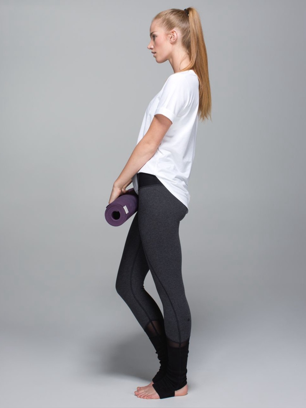 Lululemon Devi Yoga Pant Heathered Speckled Black / Black